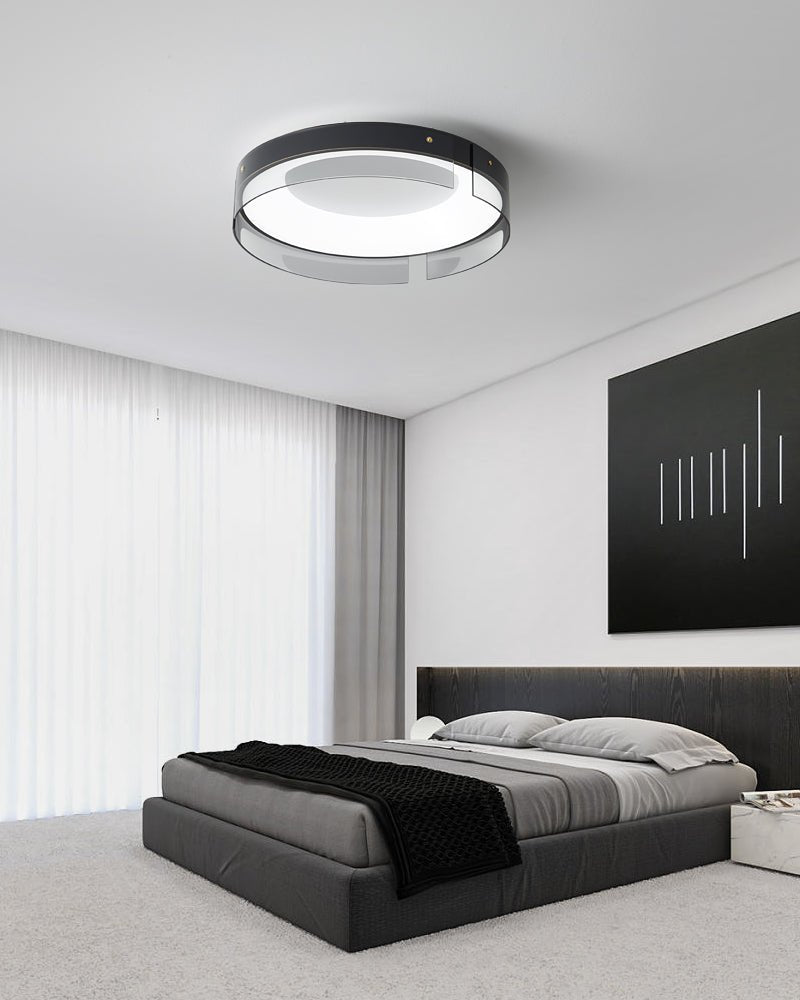 Bellatrix Modern Brass LED Flush Mount Ceiling Light for Living Room and Bedroom