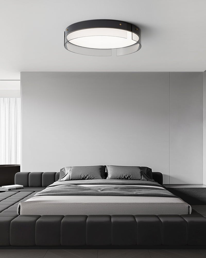 Bellatrix Modern Brass LED Flush Mount Ceiling Light for Living Room and Bedroom