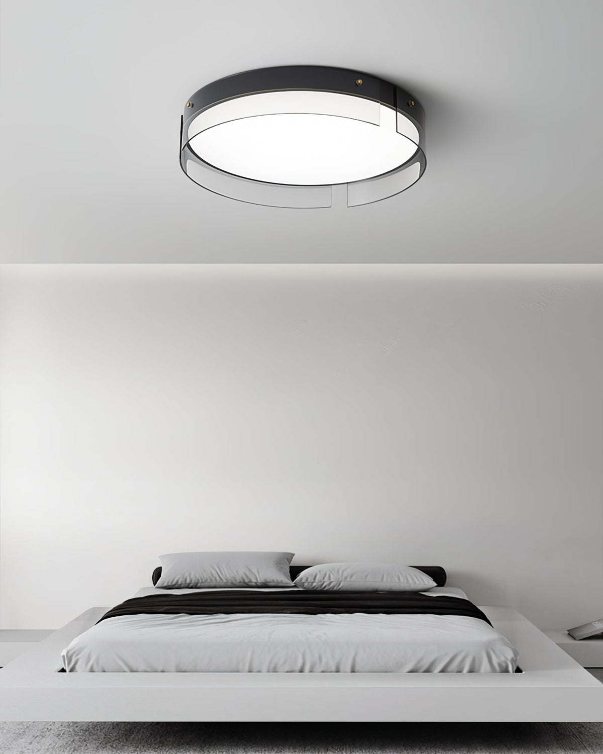 Bellatrix Modern Brass LED Flush Mount Ceiling Light for Living Room and Bedroom