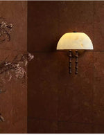 Bellini Alabaster Wall Sconce – Aged Brass & Natural Stone Lighting