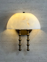 Bellini Alabaster Wall Sconce – Aged Brass & Natural Stone Lighting