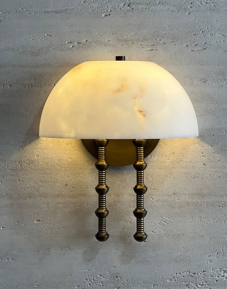 Bellini Alabaster Wall Sconce – Aged Brass & Natural Stone Lighting