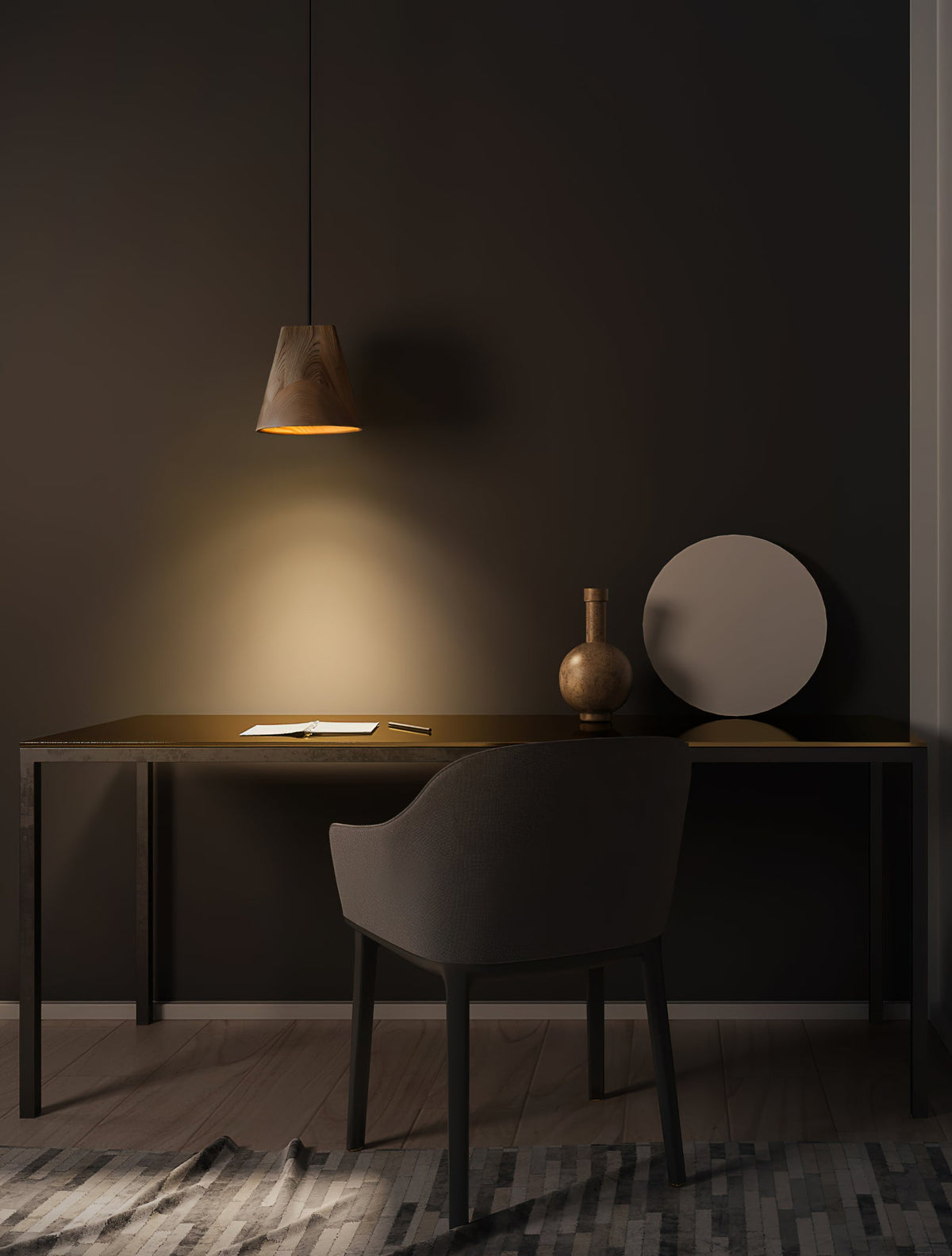 Bellwood Wood Pendant Light – Modern LED Hanging Lamp for Dining Room & Kitchen Island