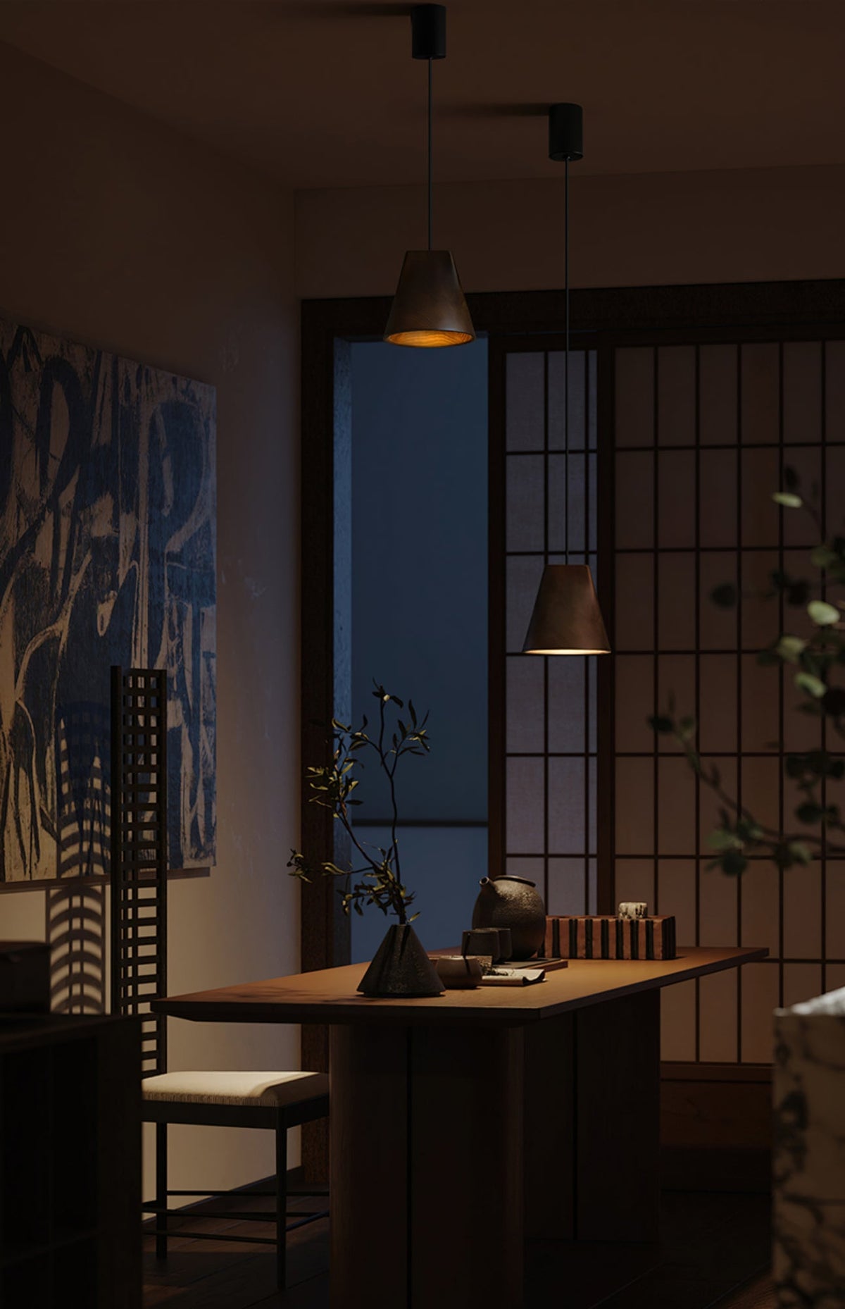Bellwood Wood Pendant Light – Modern LED Hanging Lamp for Dining Room & Kitchen Island