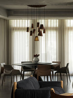 Bellwood Wood Pendant Light – Modern LED Hanging Lamp for Dining Room & Kitchen Island