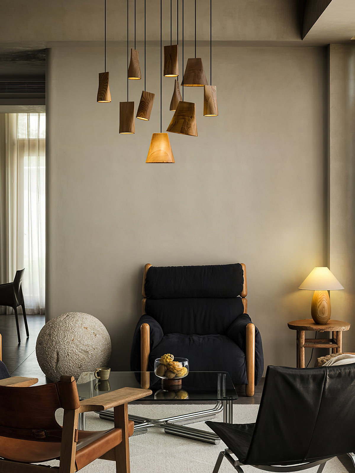 Bellwood Wood Pendant Light – Modern LED Hanging Lamp for Dining Room & Kitchen Island