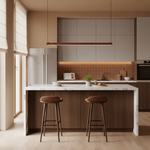 Belto Linear LED Pendant Light – Canvas Strap Suspension, Modern Minimalist
