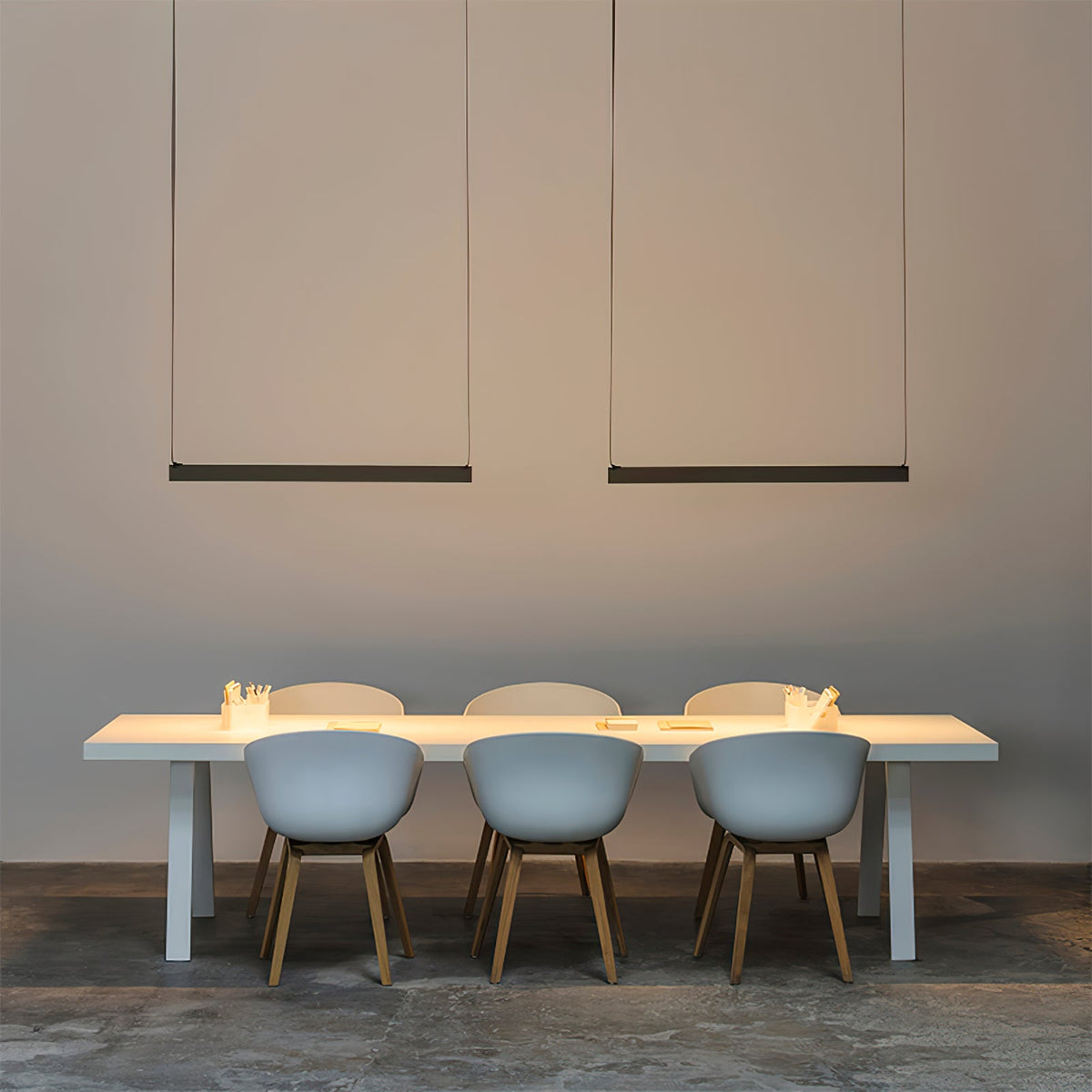 Belto Linear LED Pendant Light – Canvas Strap Suspension, Modern Minimalist