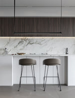 Belto Linear LED Pendant Light – Canvas Strap Suspension, Modern Minimalist
