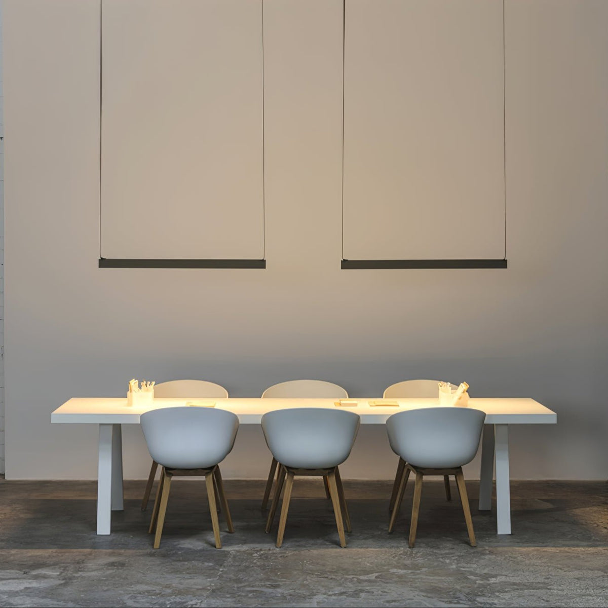 Belto Linear LED Pendant Light – Canvas Strap Suspension, Modern Minimalist