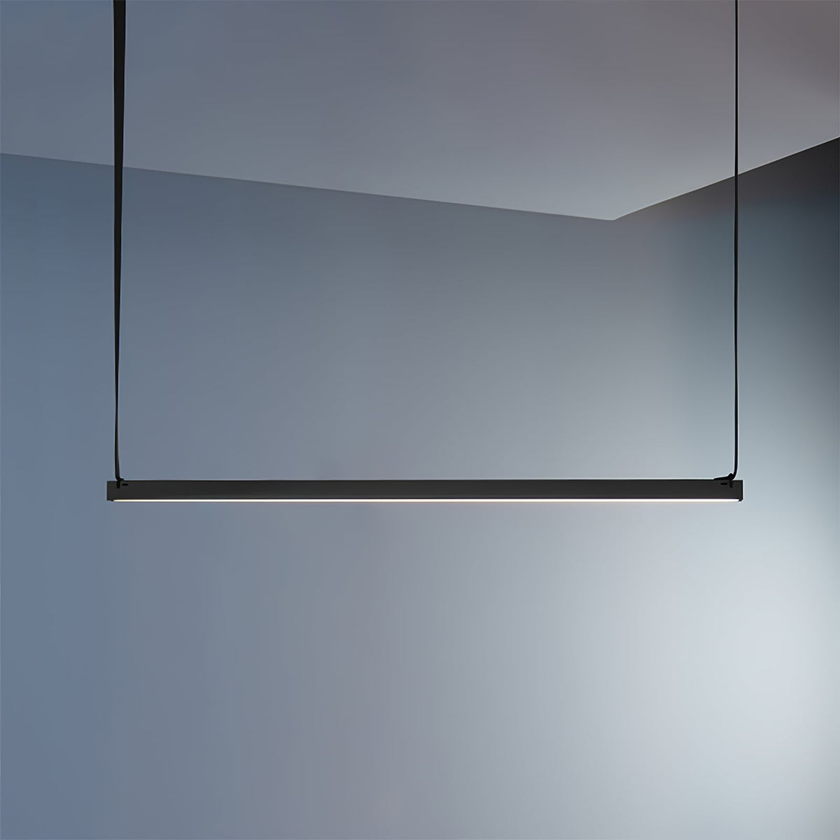Belto Linear LED Pendant Light – Canvas Strap Suspension, Modern Minimalist