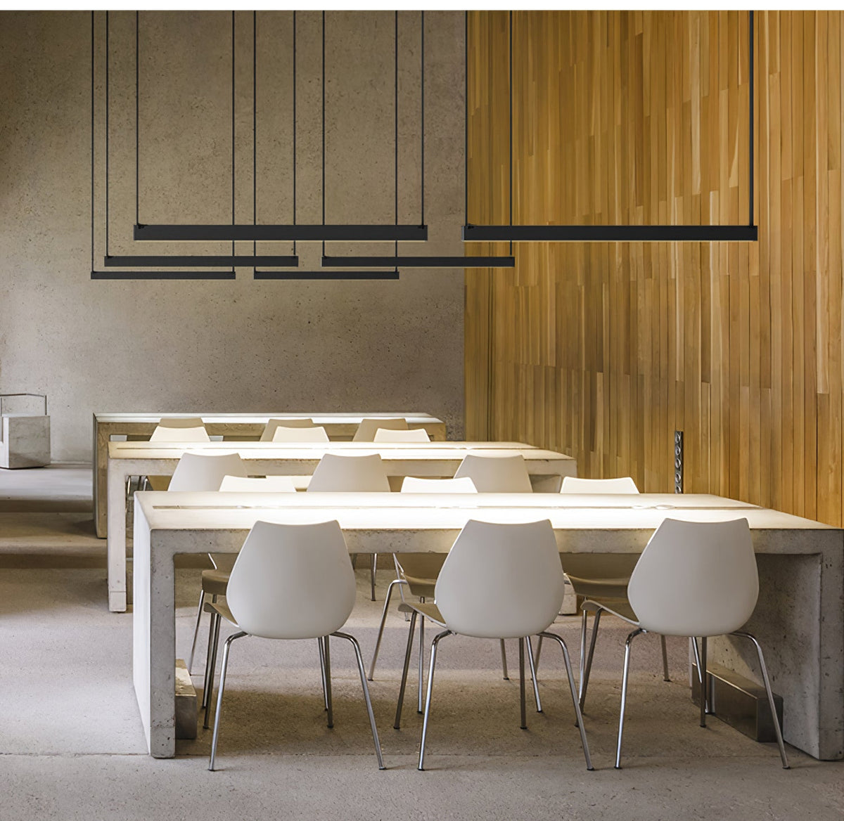 Belto Linear LED Pendant Light – Canvas Strap Suspension, Modern Minimalist