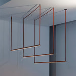 Belto Linear LED Pendant Light – Canvas Strap Suspension, Modern Minimalist
