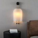 Benjamin Wall Light in Opal Glass and Gold – Modern Wall Sconce