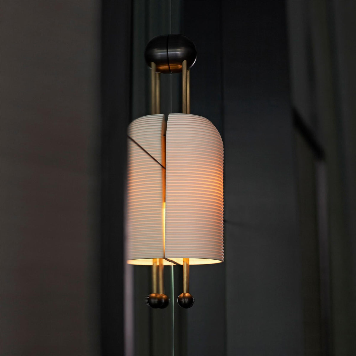 Benjamin Wall Light in Opal Glass and Gold – Modern Wall Sconce