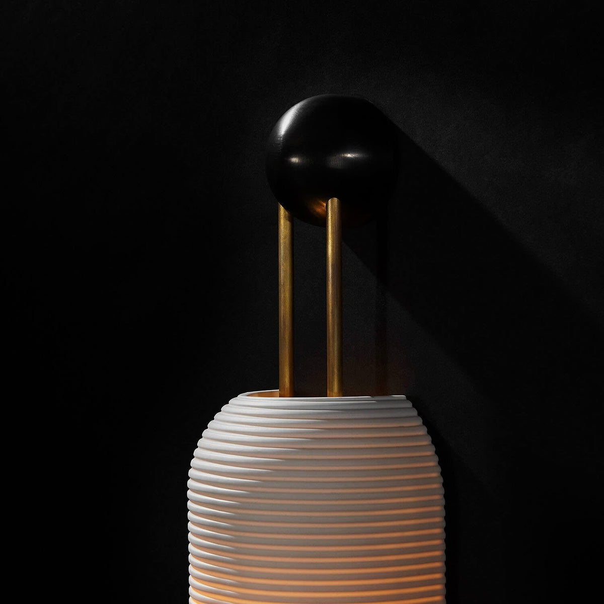 Benjamin Wall Light in Opal Glass and Gold – Modern Wall Sconce