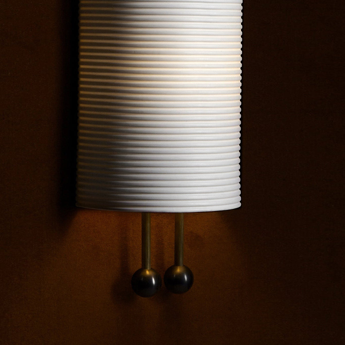 Benjamin Wall Light in Opal Glass and Gold – Modern Wall Sconce
