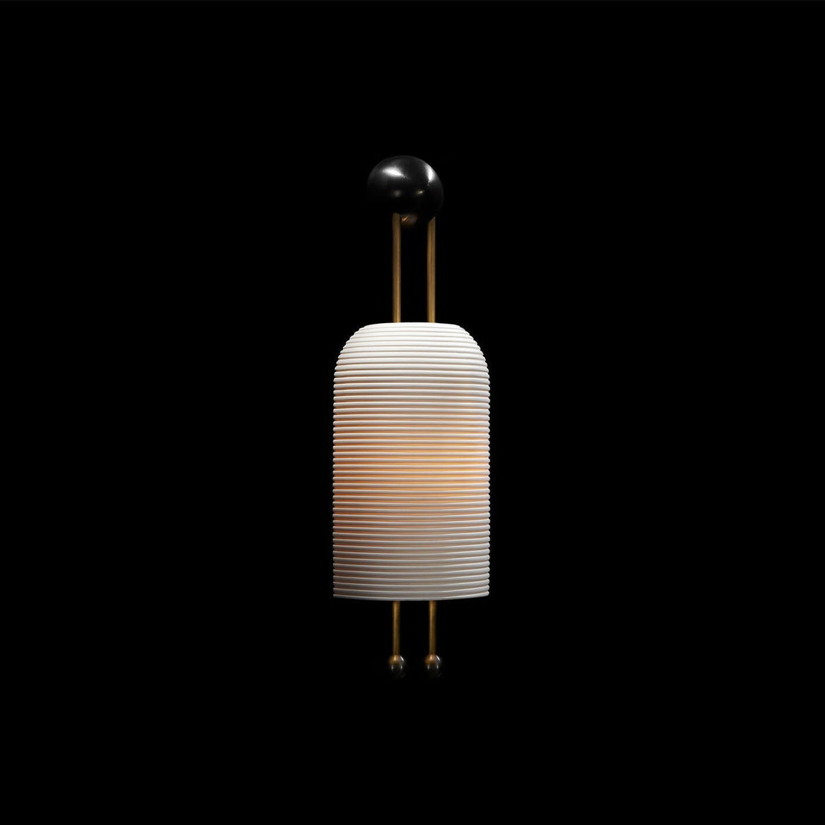Benjamin Wall Light in Opal Glass and Gold – Modern Wall Sconce