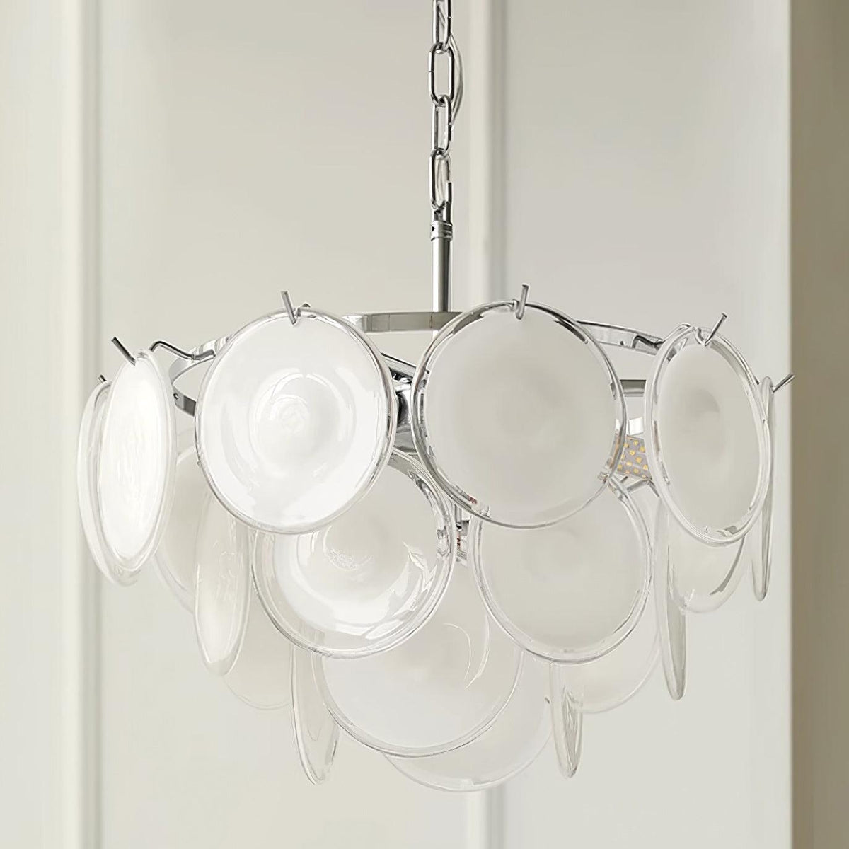 Bettina Glass Chandelier – Modern Murano-Style Pendant for Dining Room and Living Room