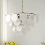 Bettina Glass Chandelier – Modern Murano-Style Pendant for Dining Room and Living Room