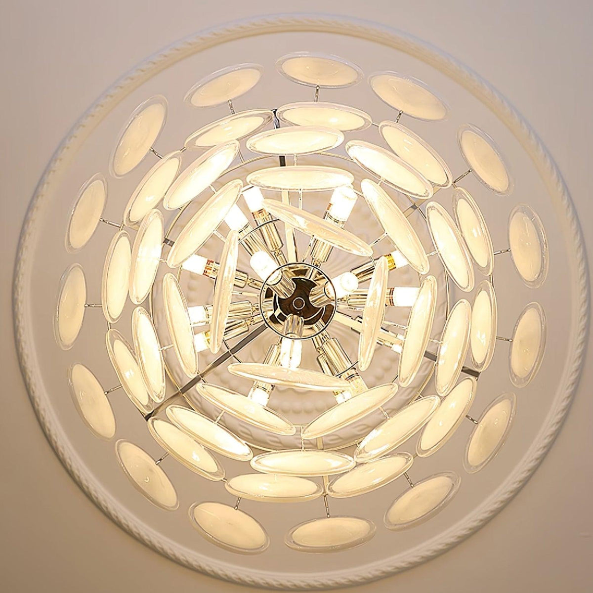 Bettina Glass Chandelier – Modern Murano-Style Pendant for Dining Room and Living Room