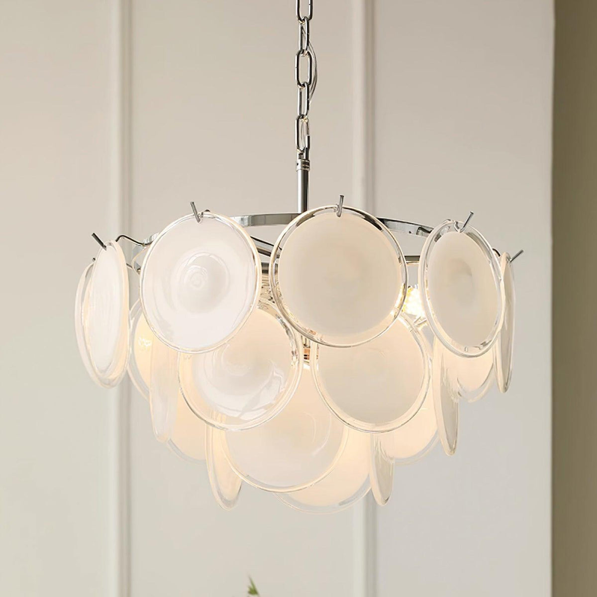 Bettina Glass Chandelier – Modern Murano-Style Pendant for Dining Room and Living Room