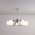 Bianca Chandelier – Modern Chrome & Glass Pendant Light for Dining Room