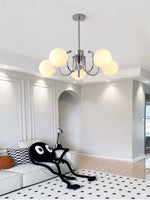 Bianca Chandelier – Modern Chrome & Glass Pendant Light for Dining Room