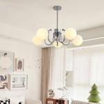 Bianca Chandelier – Modern Chrome & Glass Pendant Light for Dining Room