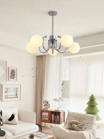 Bianca Chandelier – Modern Chrome & Glass Pendant Light for Dining Room