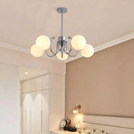 Bianca Chandelier – Modern Chrome & Glass Pendant Light for Dining Room