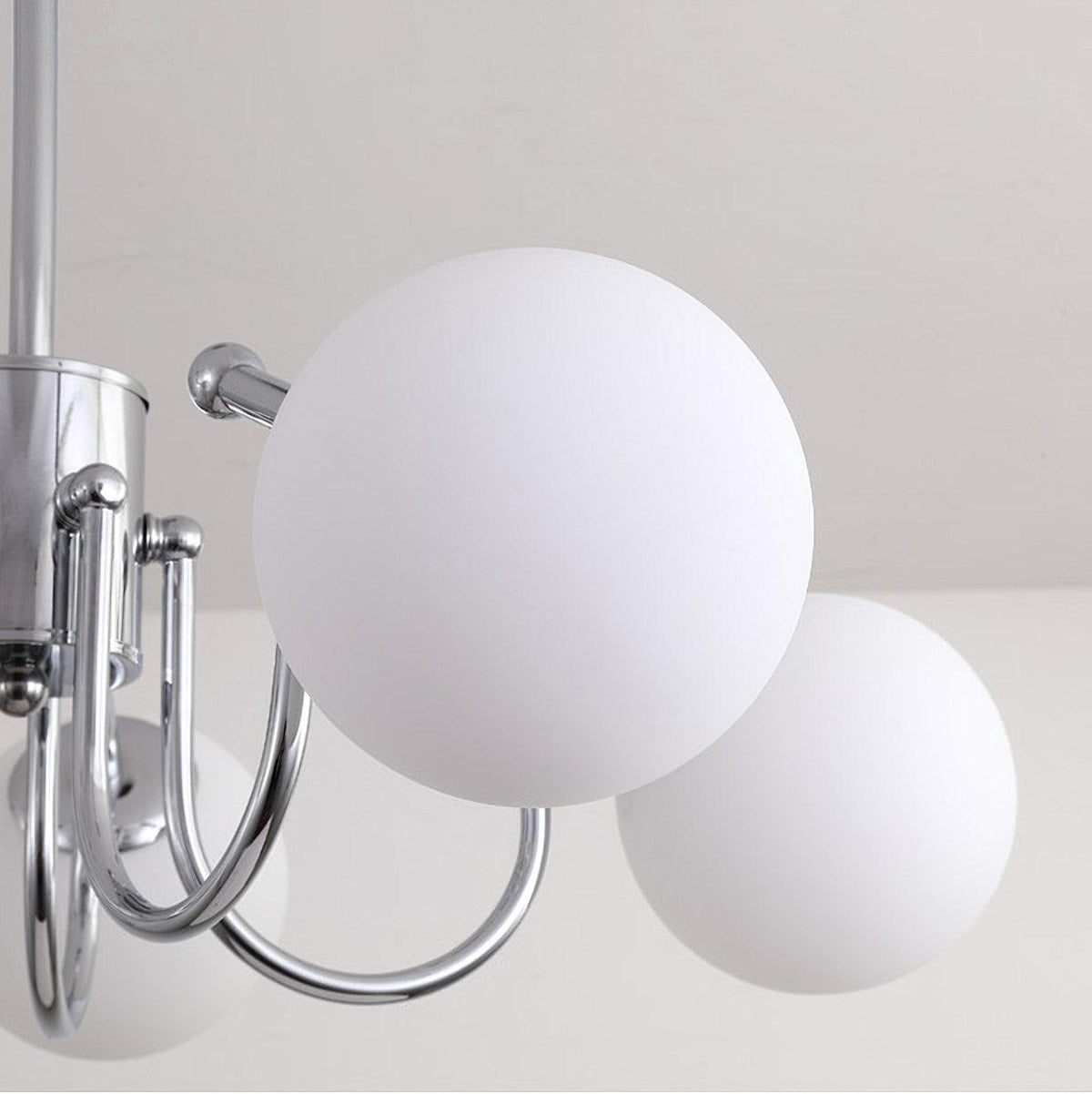 Bianca Chandelier – Modern Chrome & Glass Pendant Light for Dining Room