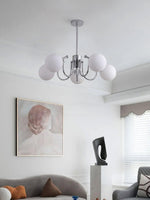 Bianca Chandelier – Modern Chrome & Glass Pendant Light for Dining Room