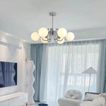 Bianca Chandelier – Modern Chrome & Glass Pendant Light for Dining Room