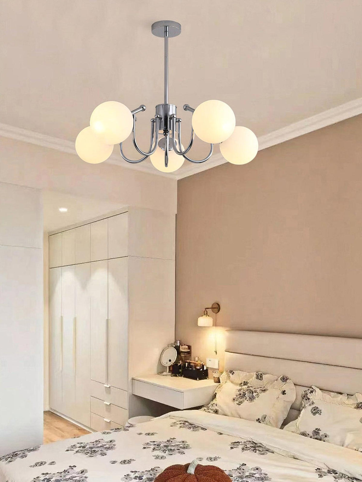 Bianca Chandelier – Modern Chrome & Glass Pendant Light for Dining Room