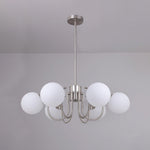 Bianca Chandelier – Modern Chrome & Glass Pendant Light for Dining Room
