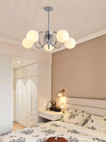 Bianca Chandelier – Modern Chrome & Glass Pendant Light for Dining Room