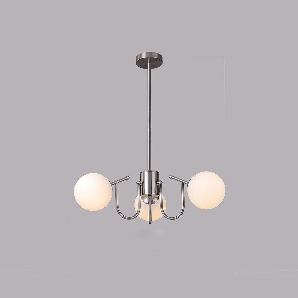 Bianca Chandelier – Modern Chrome & Glass Pendant Light for Dining Room