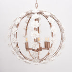 Bianca Floral Orb Chandelier – Ceramic Flower Pendant Light for Elegant Interiors