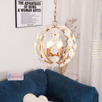 Bianca Floral Orb Chandelier – Ceramic Flower Pendant Light for Elegant Interiors