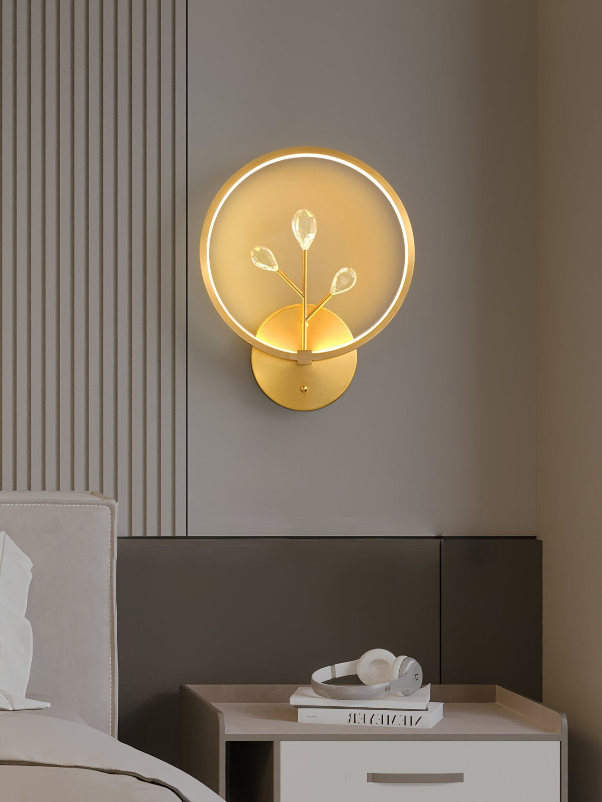 Bifurcated Crystal Wall Light