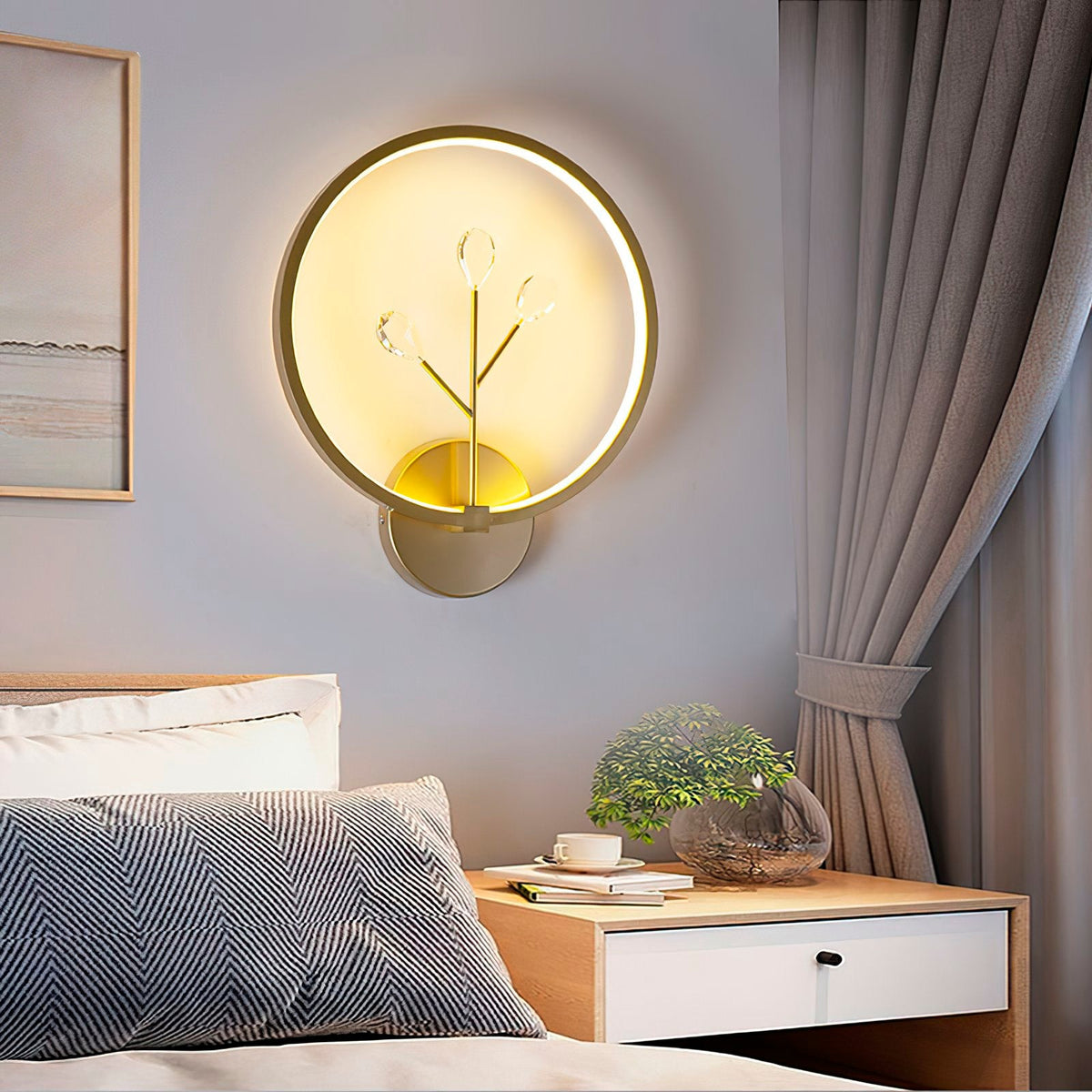 Bifurcated Crystal Wall Light