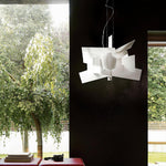Big Bang Sculptural Pendant Light in White Metal and Acrylic