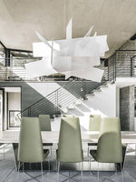 Big Bang Sculptural Pendant Light in White Metal and Acrylic