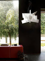 Big Bang Sculptural Pendant Light in White Metal and Acrylic