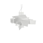 Big Bang Sculptural Pendant Light in White Metal and Acrylic