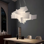 Big Bang Sculptural Pendant Light in White Metal and Acrylic
