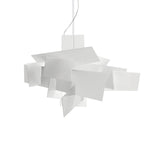 Big Bang Sculptural Pendant Light in White Metal and Acrylic