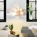 Big Bang Sculptural Pendant Light in White Metal and Acrylic