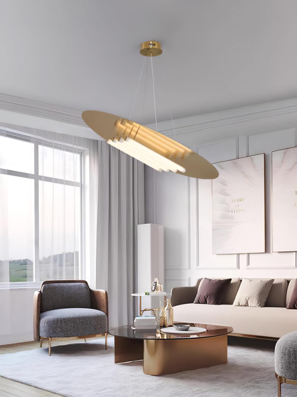 Aurelia Disc LED Pendant Light in Gold for Modern Interiors